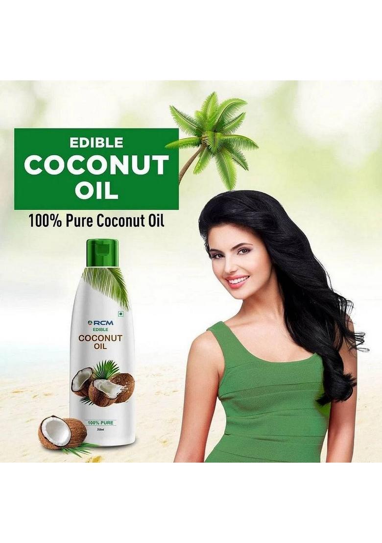 Rcm Edible Coconut Oil 100% Pure Plastic Bottle (250 Ml)