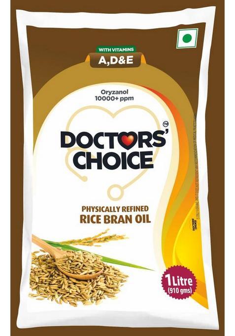 Doctors Choice Refined Rice Bran Oil Pouch (1 L)