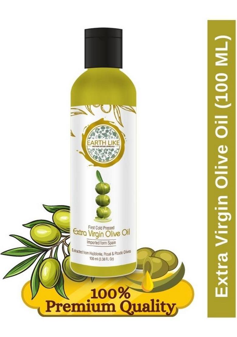 Earth Like Extra Virgin Olive Oil Pet Bottle | Cooking Sking Care Hair (2 X 100 Ml)