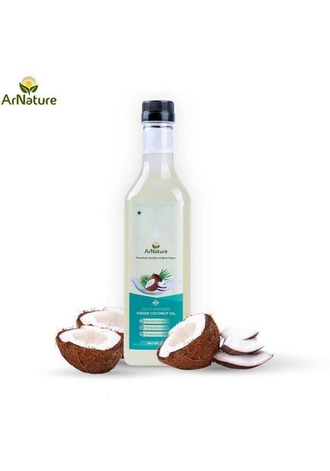 Arnature Cold Pressed Coconut Oil Natural & Edible | For Skin, Cooking Hair Care Plastic Bottle (1 L)