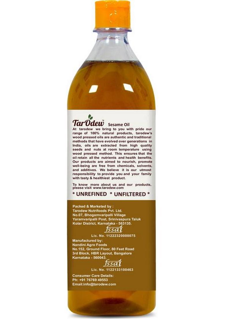 Tarodew Wood Pressed Sesame Oil Pet Bottle (1 L)