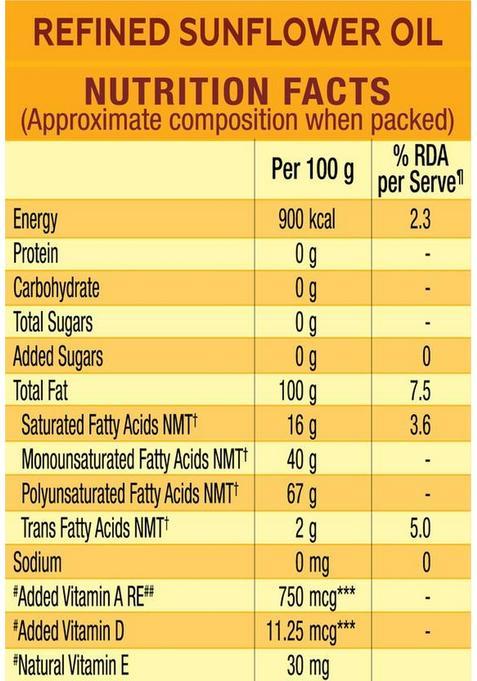 Nature Fresh Refined Sunflower Oil Pouch (800 G)