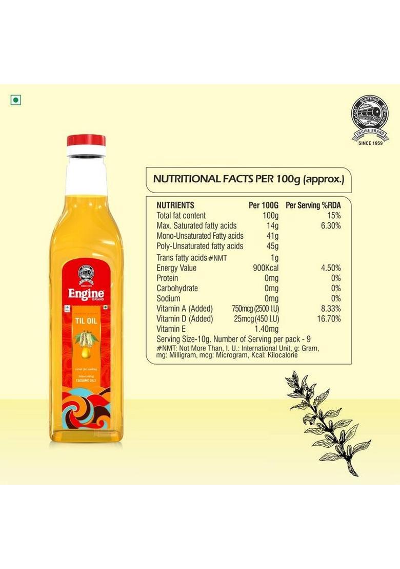 Engine Single Pressed Seeds Til(Sesame) Oil Sesame Plastic Bottle (500 Ml)