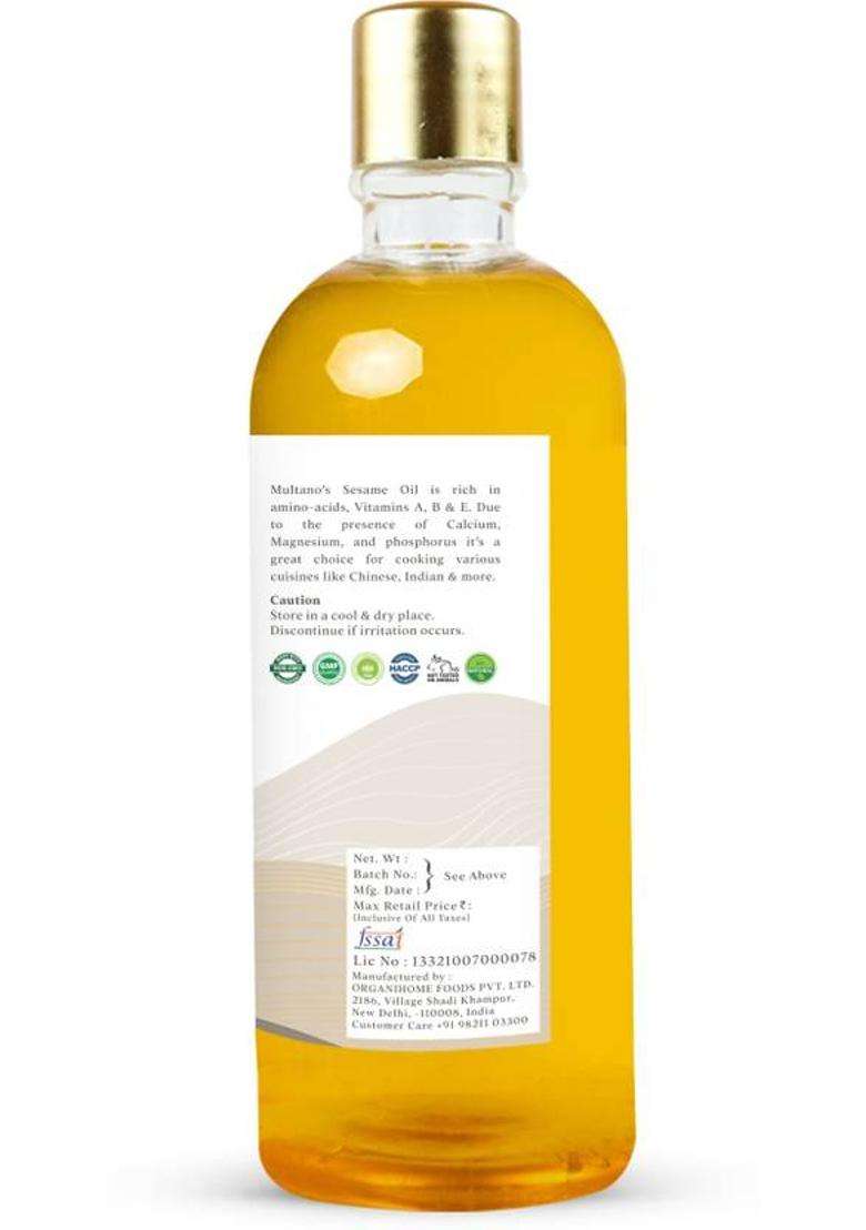Multano Pro Cold Pressed Sesame Oil Til Ka Tel Pet Bottle (220 Ml) - Indya