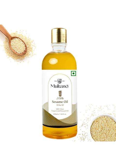 Multano Pro Cold Pressed Sesame Oil Til Ka Tel Pet Bottle (220 Ml)
