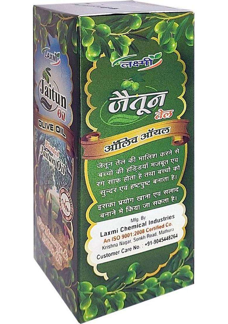 Laxmi Organic Olive Oil Jaitun Ka Tail Virgin Extra Light Edible Cooking Body Hair Massage Tel Box (400 Ml) - Indya