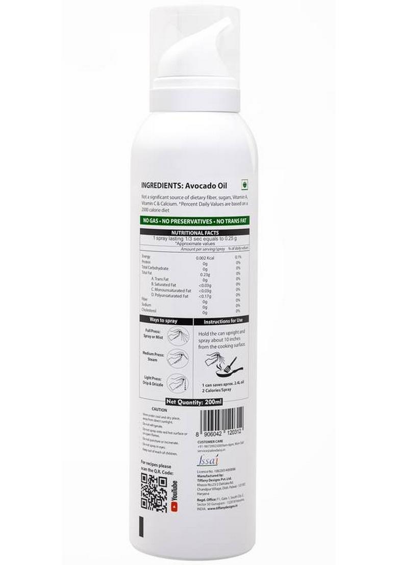 Hoffman Cooking Oil Spray | 100 % Pure Avocado Can (200 Ml)
