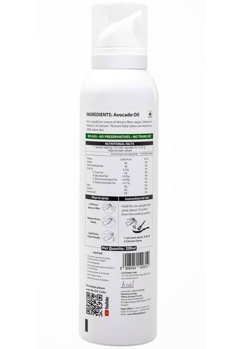 Hoffman Cooking Oil Spray | 100 % Pure Avocado Can (200 Ml)