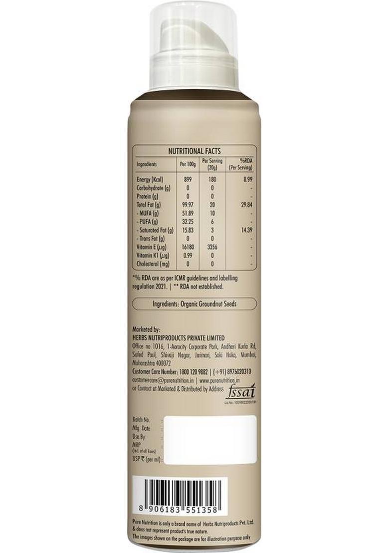 Pure Nutrition Groundnut Oil Cooking Spray