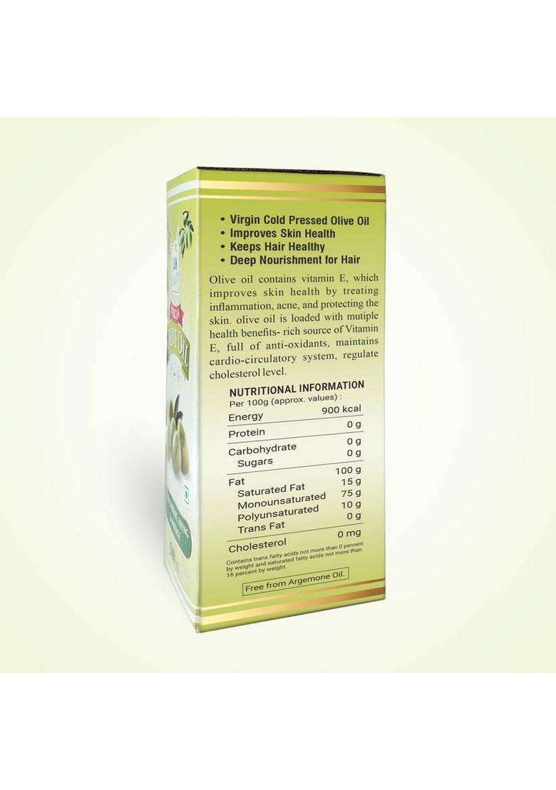 Laxmi Organic Extra Virgin For Cooking Edible Olive Oil Pet Bottle (500 Ml) - Indya