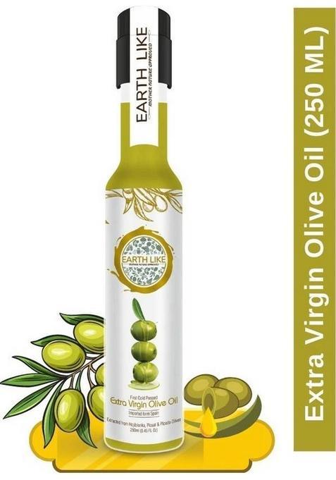 Earth Like Organics Extra Virgin Olive Oil For Hair Care| Skin Baby Care|Cooking Plastic Bottle (250 Ml)