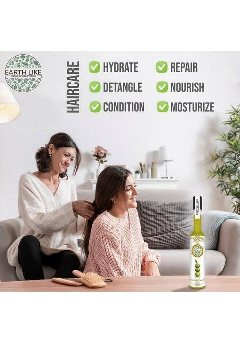 Earth Like Organics Extra Virgin Olive Oil For Hair Care| Skin Baby Care|Cooking Plastic Bottle (250 Ml)