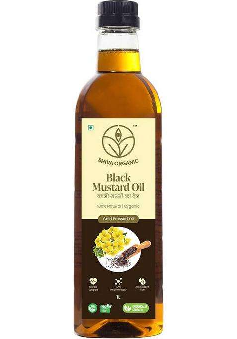Shiva Organic Cold-Pressed Black Mustard Oil Pet Bottle (1 L)