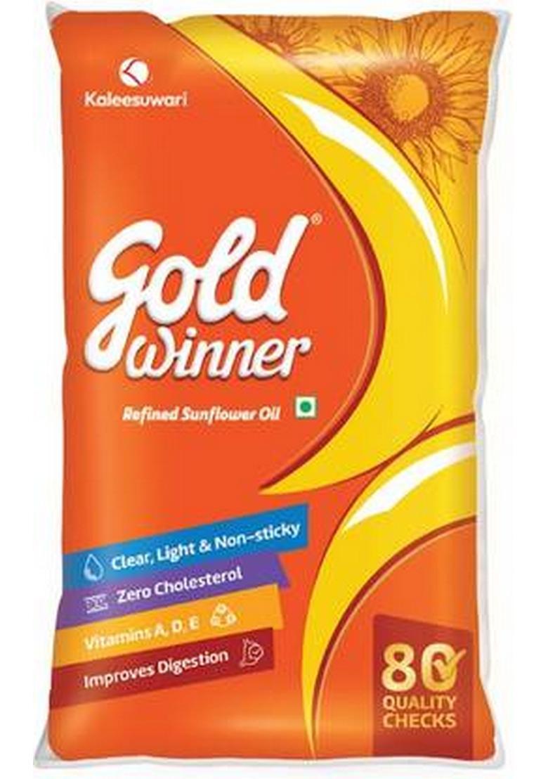 Gold Winner Refined Sunflower Oil Pouch (1 L)