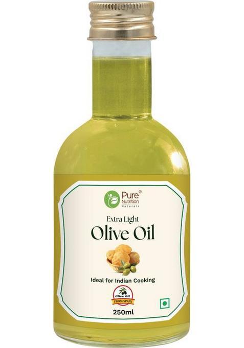 Pure Nutrition Extra Light Olive Oil 250Ml | 100% Ideal For Cooking, Salads, Skin & Hair Pet Bottle (250 Ml)