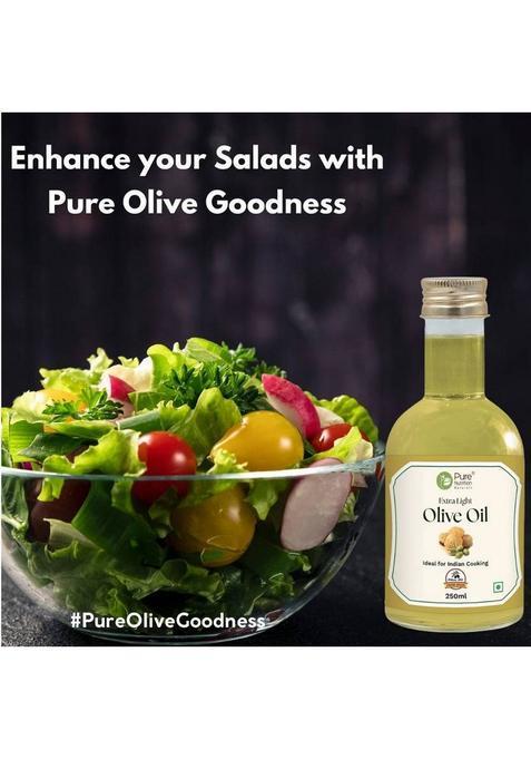 Pure Nutrition Extra Light Olive Oil 250Ml | 100% Ideal For Cooking, Salads, Skin & Hair Pet Bottle (250 Ml)