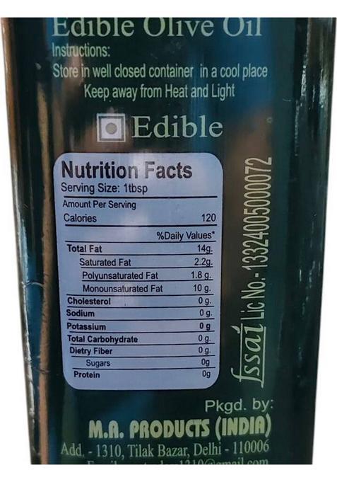 Zeytin Pure Olive Massage Oil For Skin, Hair & Multipurpose Benefits Edible (200 Ml) Tin