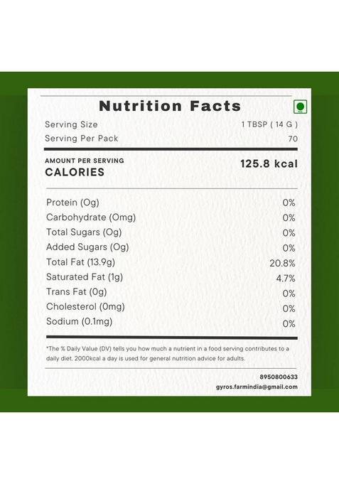 Gyros Cold Pressed White Sesame Oil | Stone Pure & Unrefined Til