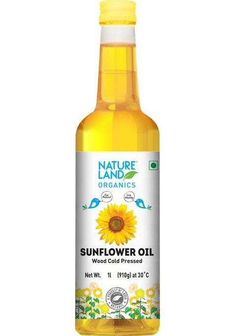 Natureland Organics Cold Pressed Sunflower Oil Pet Bottle (1 L)