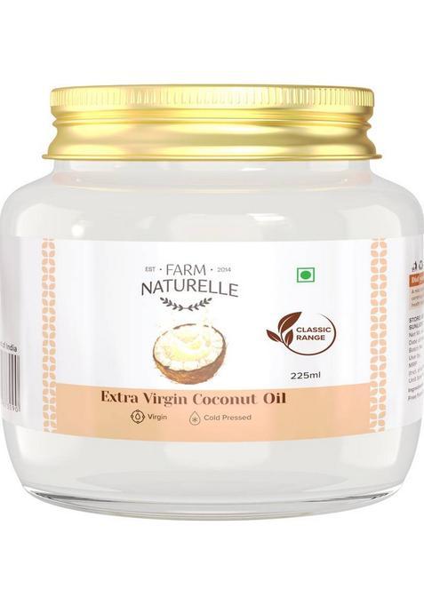 Farm Naturelle 100 % Pure Organic Extra-Virgin Cold Pressed Coconut Oil (200 Ml) Plastic Bottle