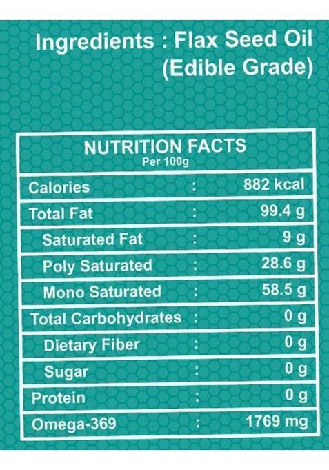 Food 4 You Cold Pressed Flaxseed Oil Glass Bottle (2 X 250 Ml)