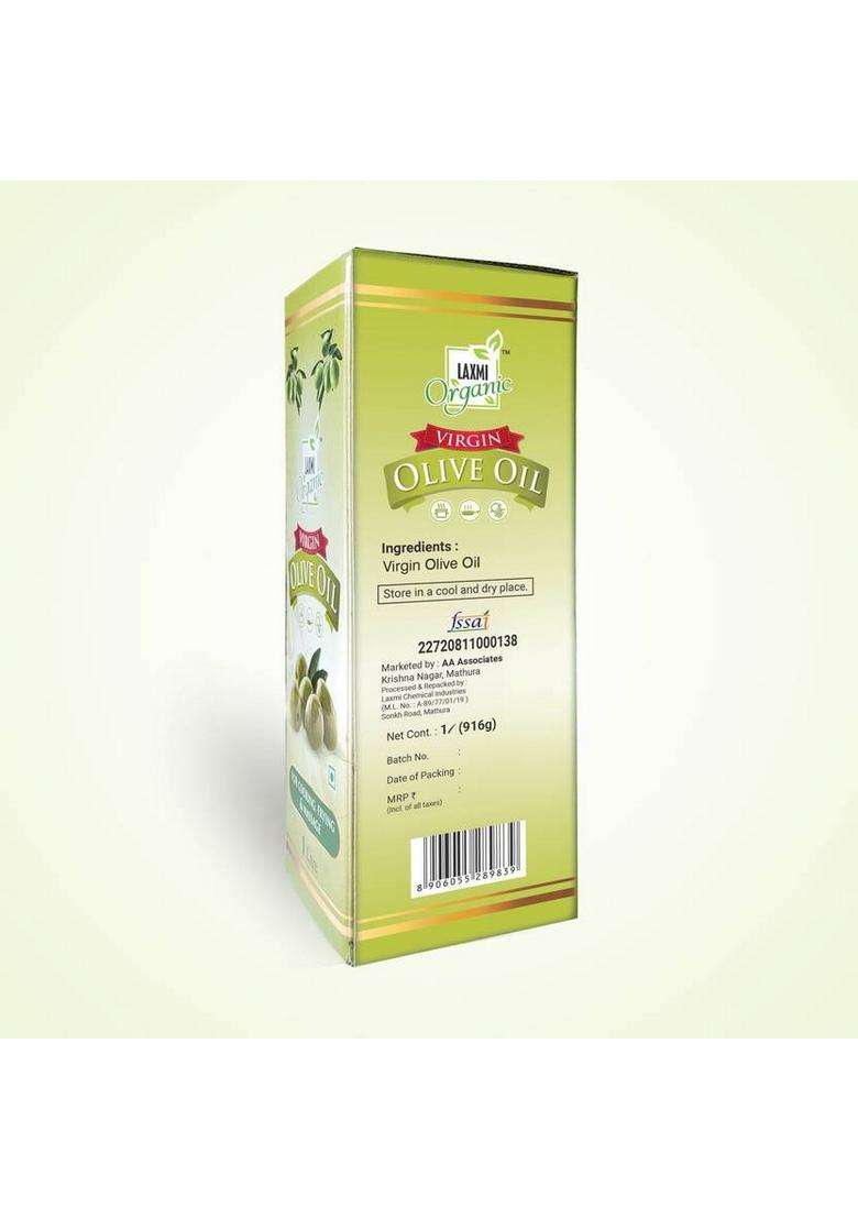 Laxmi Organic Cooking Extra Virgin For Edible Olive Oil Pet Bottle (1000 Ml) - Indya