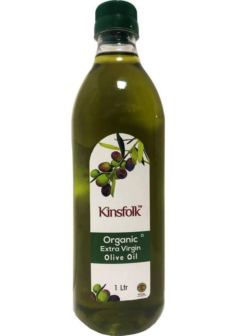 Kinsfolk Organic Extra Virgin Olive Oil (( Imported From Spain )) Plastic Bottle (1 L)