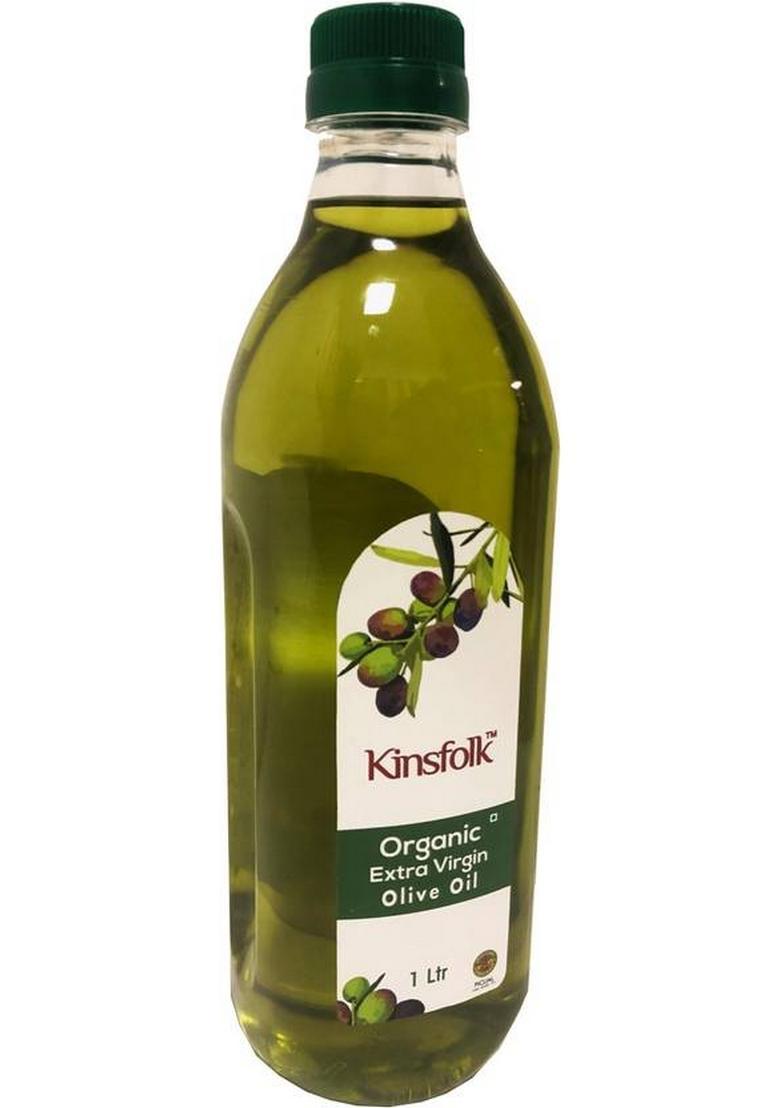Kinsfolk Organic Extra Virgin Olive Oil (( Imported From Spain )) Plastic Bottle (1 L)