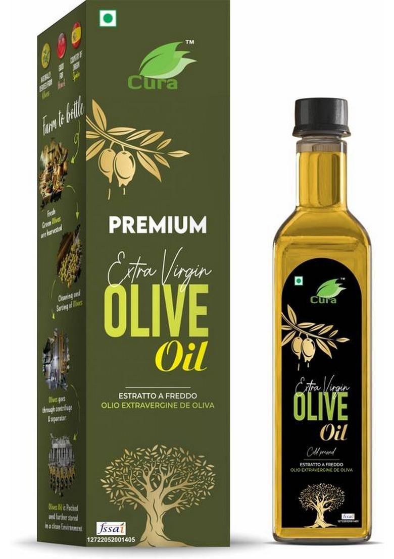 Cura Olive Oil Extra Virgin 200Ml | For Cholesterol Wellness Plastic Bottle (200 Ml)