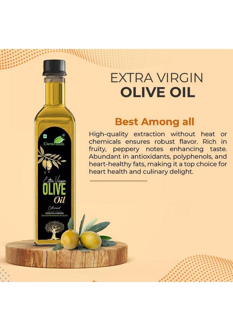 Cura Olive Oil Extra Virgin 200Ml | For Cholesterol Wellness Plastic Bottle (200 Ml)