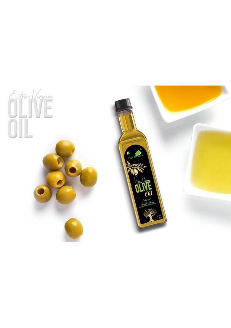 Cura Extra Virgin Olive Oil 500Ml I Free Vinegar 200Ml For Healthy Heart Plastic Bottle (500 Ml)