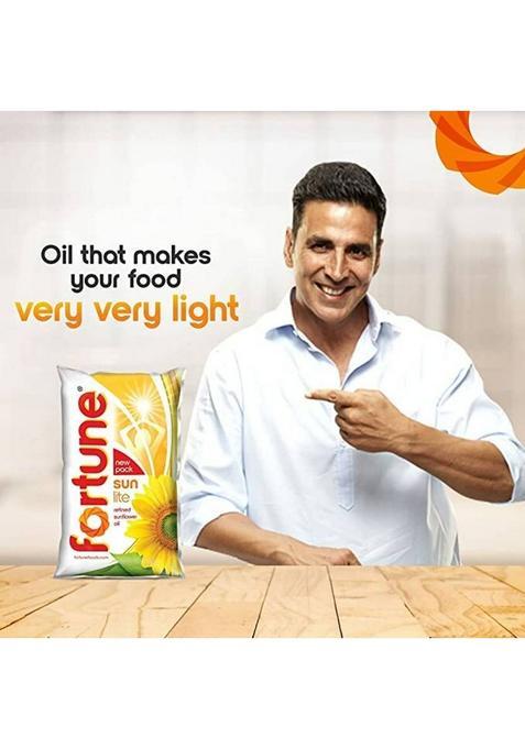 Fortune Sunlite Refined Sunflower Oil Pouch (1 L)