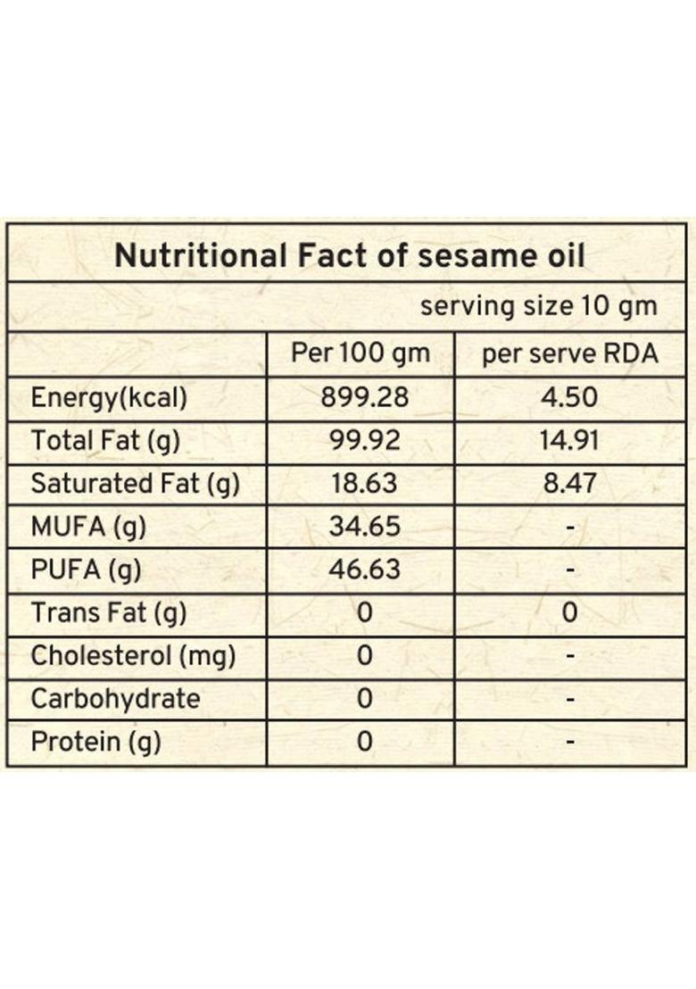 Maharishi Ayurveda Sesame Oil (Til Oil) | 100% Natural & Cold Pressed Improve Heart Health Plastic Bottle (1 L)