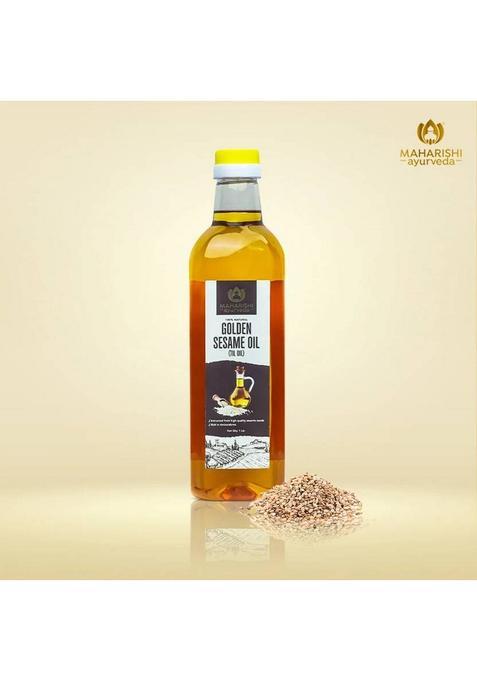 Maharishi Ayurveda Sesame Oil (Til Oil) | 100% Natural & Cold Pressed Improve Heart Health Plastic Bottle (1 L)