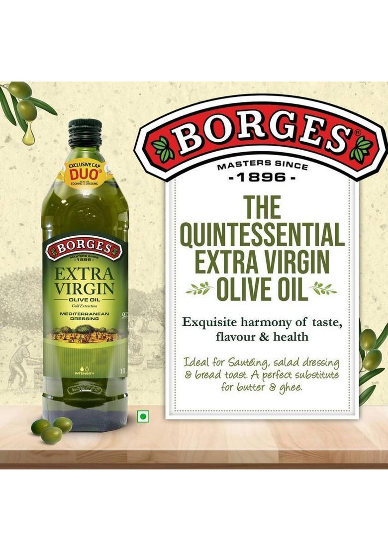 Borges Extra Virgin Olive Oil Glass Bottle (1 L)