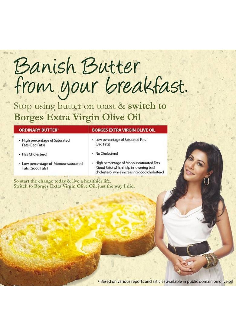 Borges Extra Virgin Olive Oil Glass Bottle (1 L)