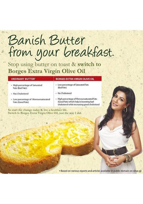 Borges Extra Virgin Olive Oil Glass Bottle (1 L)