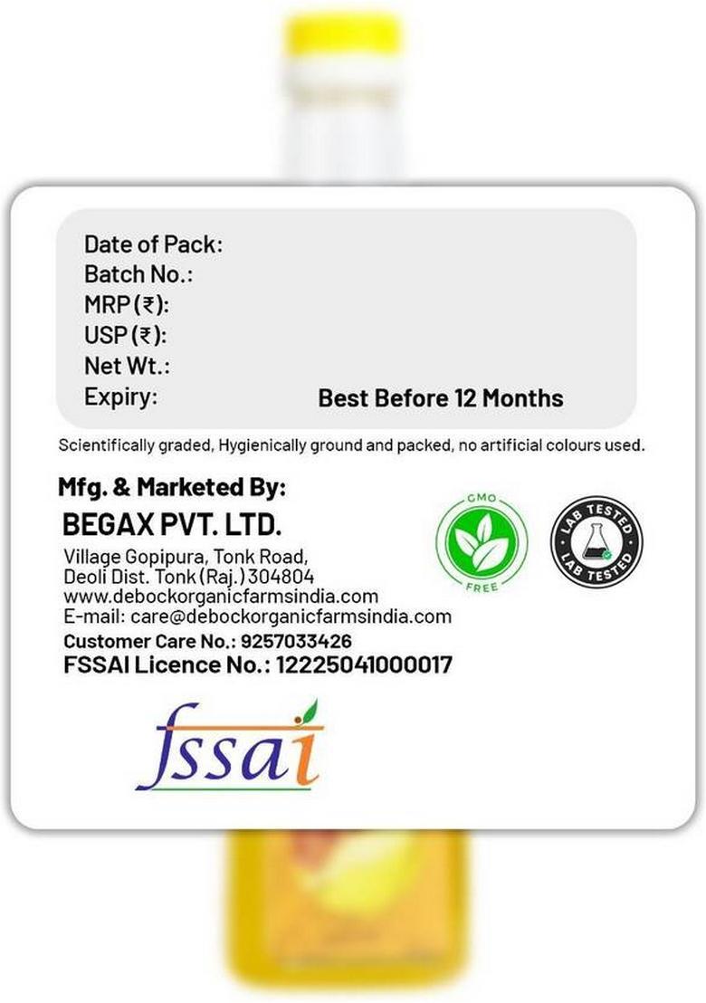 Debock Organic Wood Pressed Groundnut Oil | Pure Peanut Natural & Unrefined Pet Bottle (1 L)