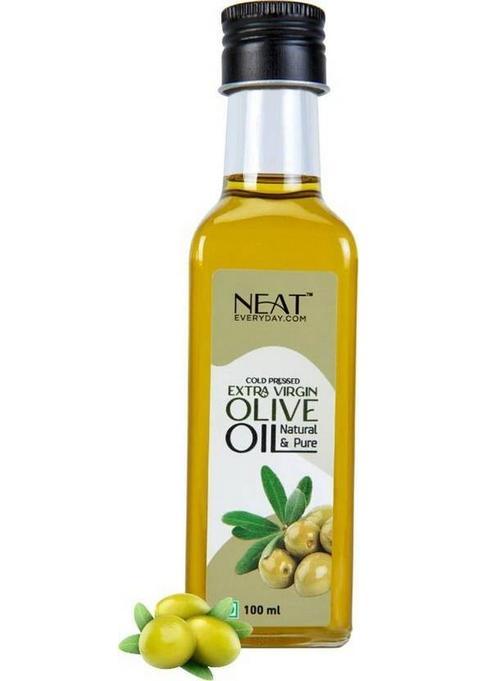 Neat Everyday Extra Virgin Olive Oil- 100Ml 100% Pure, Unrefined & Edible Oil Glass Bottle (100 Ml)