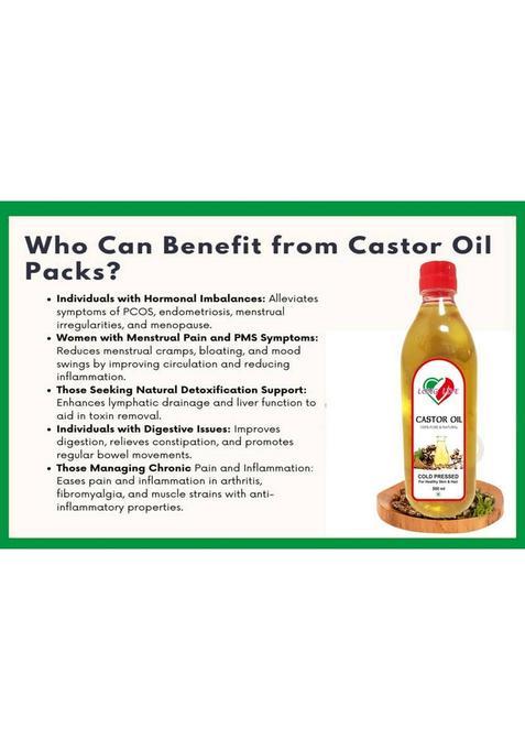 Long Live Castor Oil For Skin & Hair With Vitamin E, Omega-6 9, Mineral Free Plastic Bottle (500 Ml)