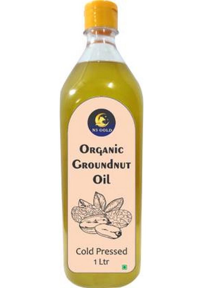Ns Gold 100% Pure And Cold Pressed Groundnut Oii With Natural Flavours Aroma Oil Plastic Bottle (1 L)