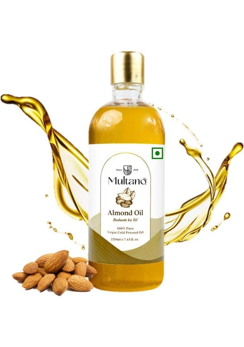 Multano Pro Almond Oil Badam Ka Tel Pure Virgin Pet Bottle (220 Ml) - Indya