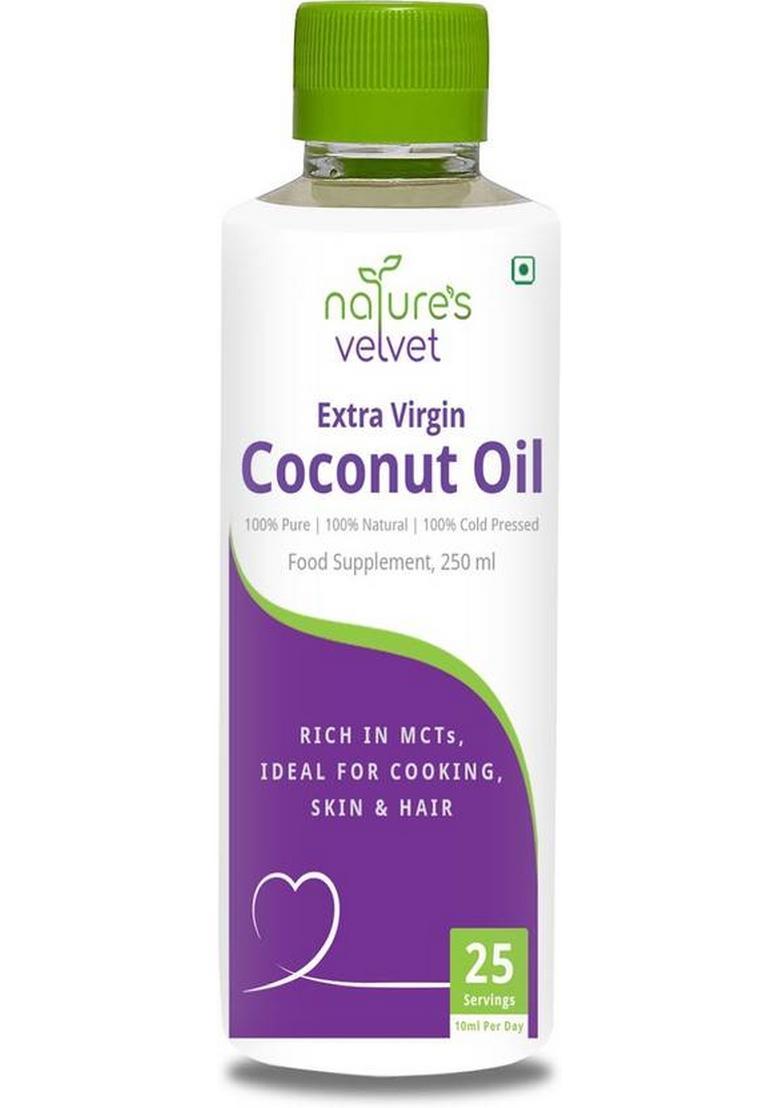 Natures Velvet Lifecare Virgin Coconut Oil 250Ml For Cooking & Skin,Hair Care With Rich Mcts