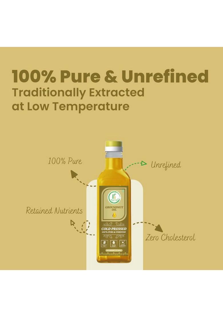 First Diet Nutrition Groundnut Cold Pressed Oil Plastic Bottle (1 L)