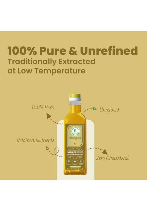 First Diet Nutrition Groundnut Cold Pressed Oil Plastic Bottle (1 L)