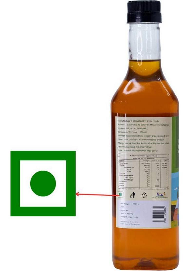 Nutriwood Wood Pressed Sesame Oil | Kolhu/Kacchi Ghani/Chekku Pet Bottle (1 L)