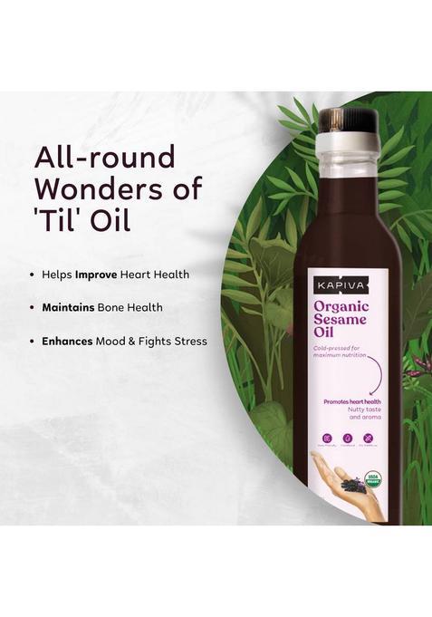 Kapiva Organic Sesame Oil (Promotes Heart Health)