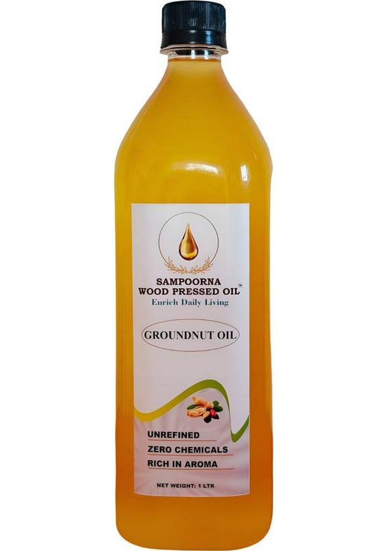 Sampoorna 1 Ltr Cold Pressed Groundnut Oil Pet Bottle (1 L)