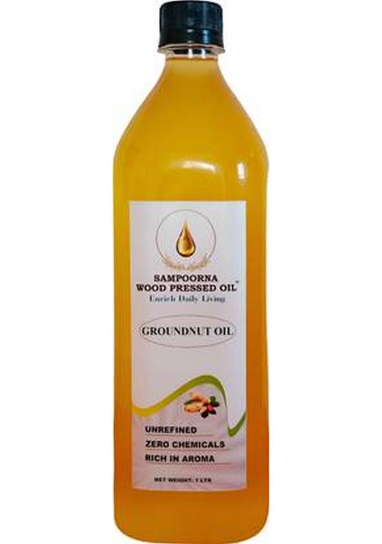 Sampoorna 1 Ltr Cold Pressed Groundnut Oil Pet Bottle (1 L)