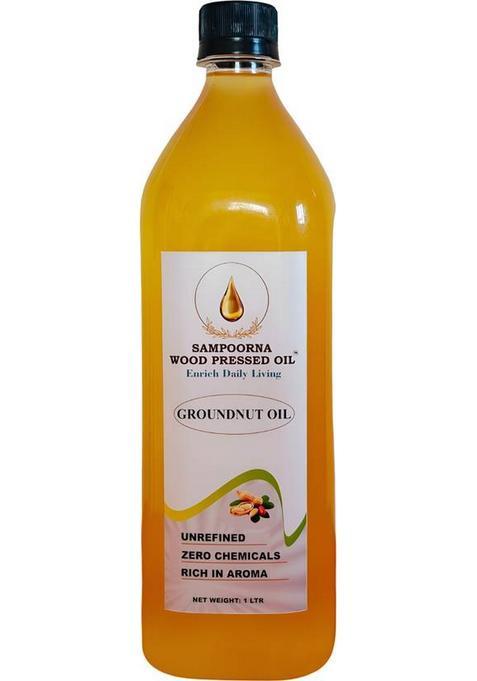 Sampoorna 1 Ltr Cold Pressed Groundnut Oil Pet Bottle (1 L)